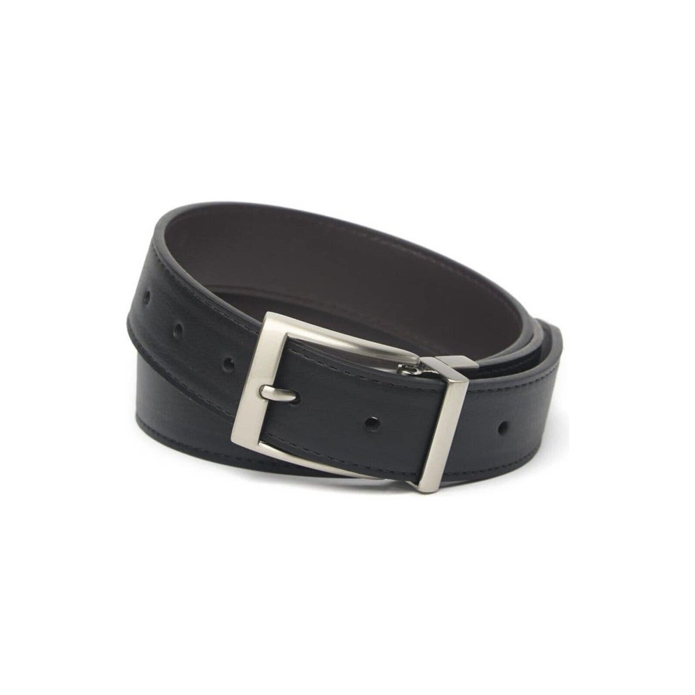 Nike Mens Single Edge Leather Belt Reversible Black Brown Size Large 38-40 NWT